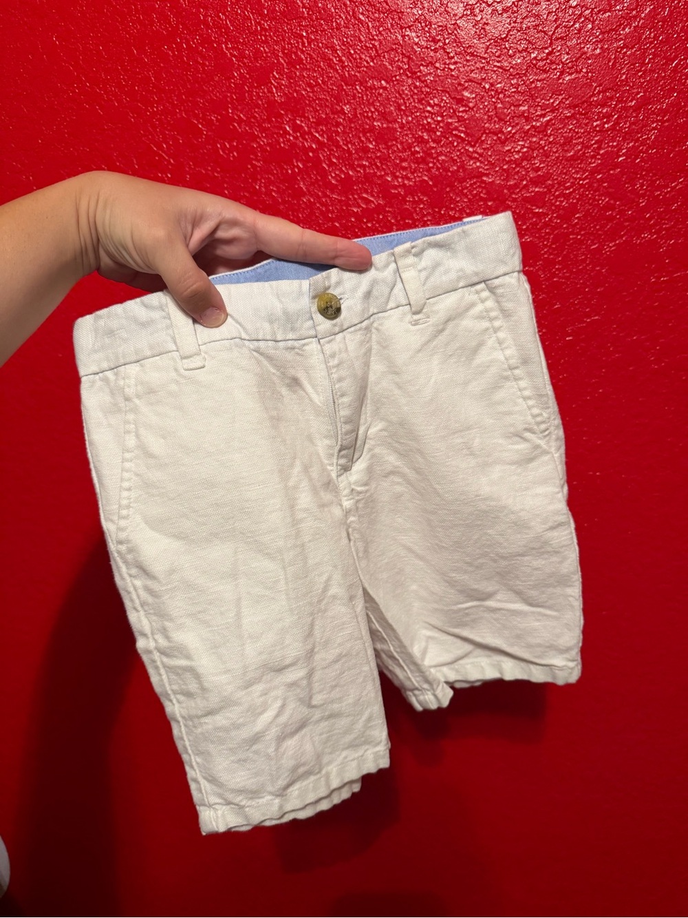 Janie and Jack White Linen-Blend Bermuda Shorts